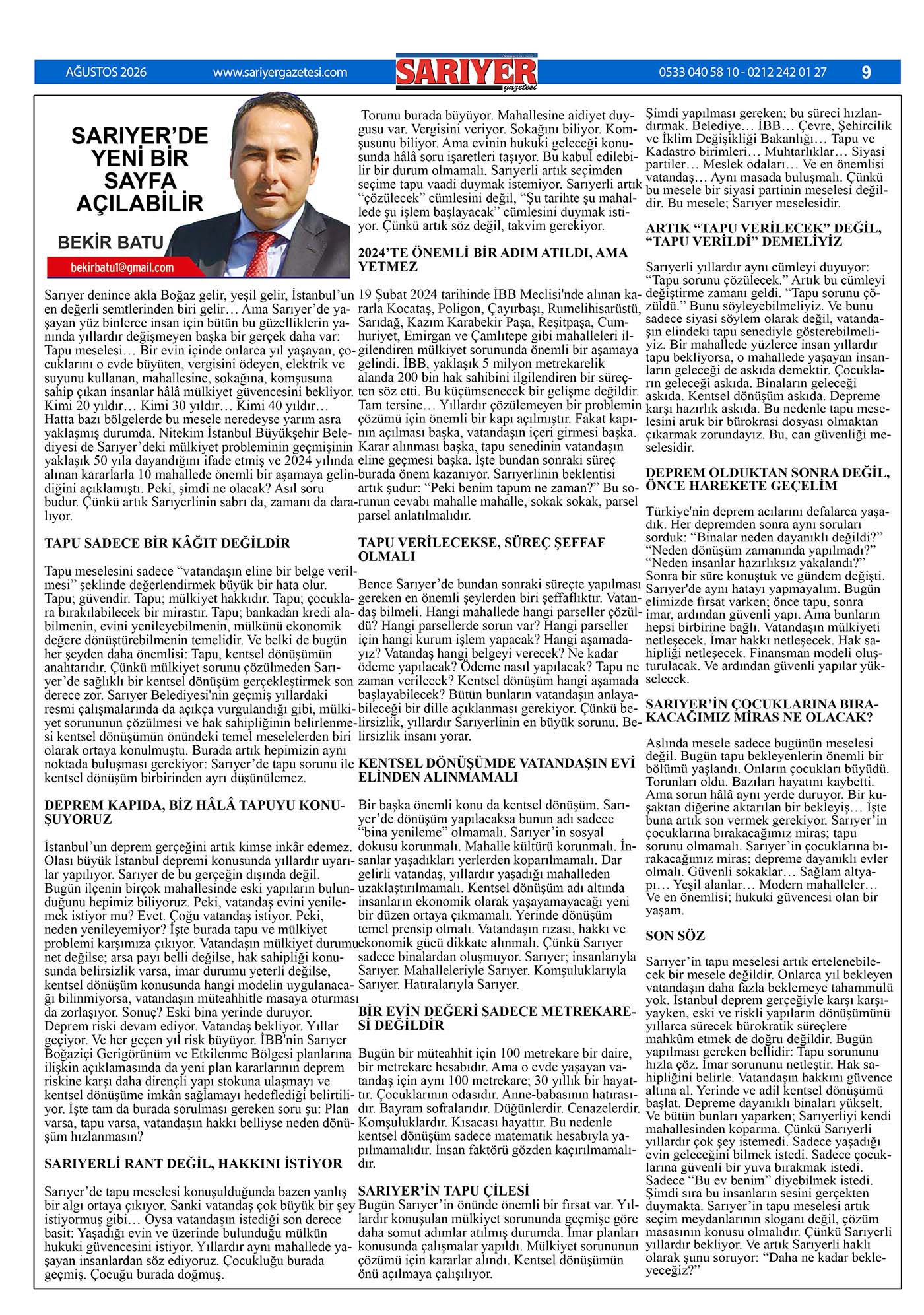 Sarıyer Gazetesi